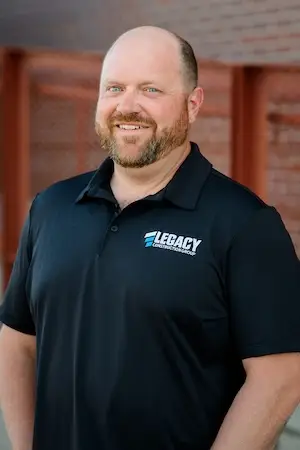 A headshot of Kiel Lindsay, General and Commercial Superintendent at Legacy Construction Group in Cheyenne, Wyoming